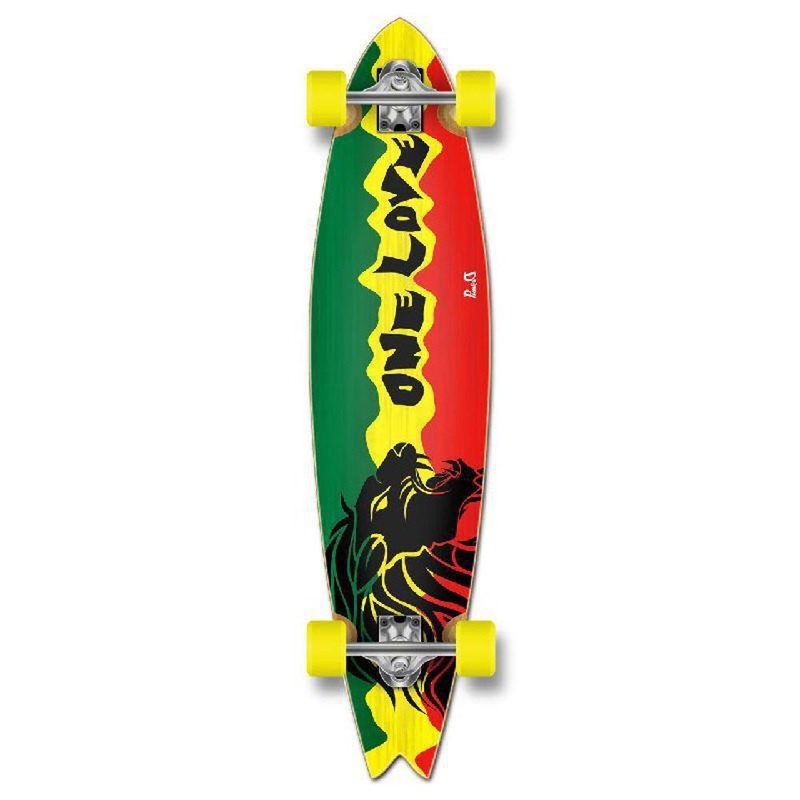 Punked Fishtail Rasta 2 Longboard Complete Complete