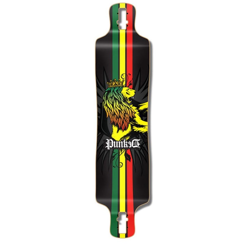 Punked Lowrider Rasta Longboard Deck Deck