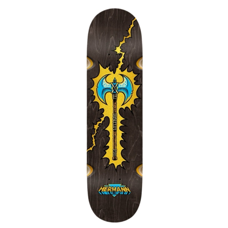 Real Hermann Battle Axe Wheel Wells 8.25″ Skateboard Deck 8.25″ WB 14.25″