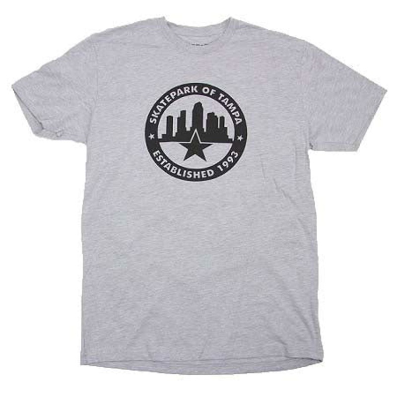 Skatepark of Tampa Circle City Basic Kids T Shirt Heather Grey/ Black Youth Extra Small