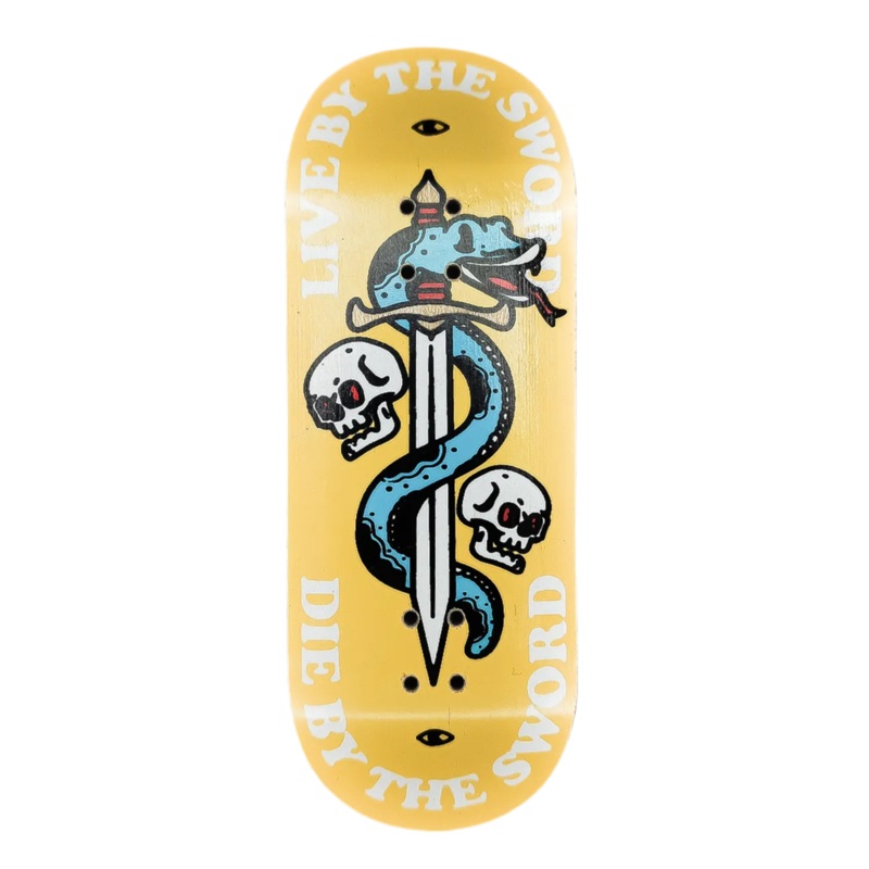 Spark High Mold Live & Die Yellow Fingerboard Deck 32mm Popsicle High Mold