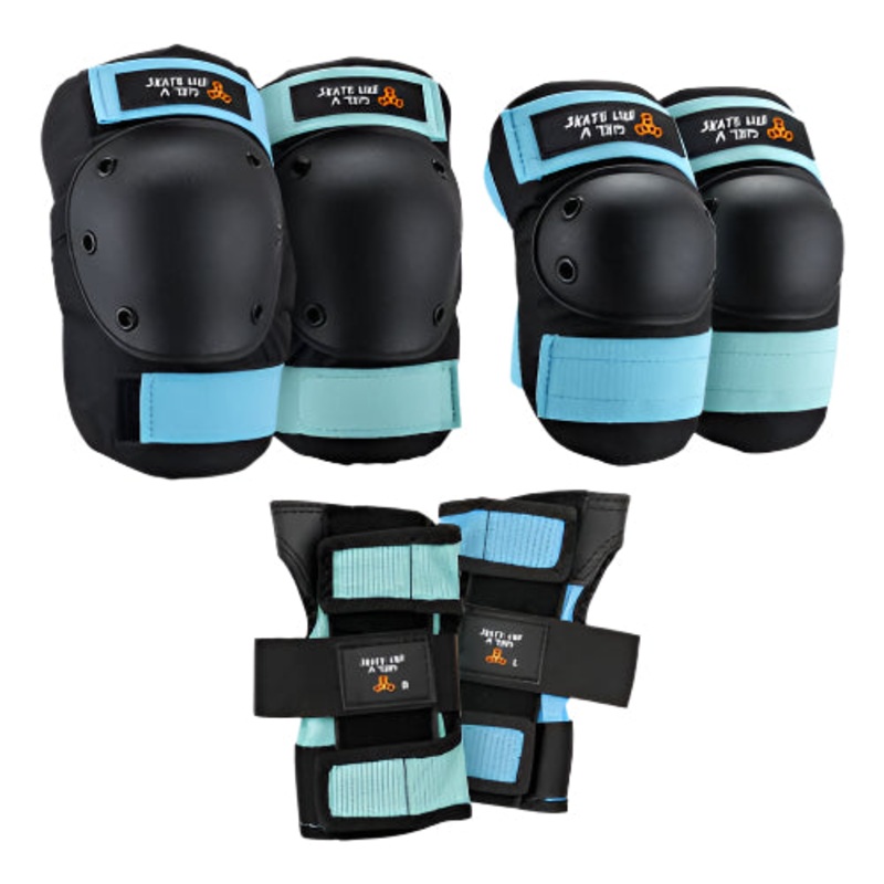 Triple Eight Saver Series 3-Pack Pad Set – Skate Like A Girl X-Small