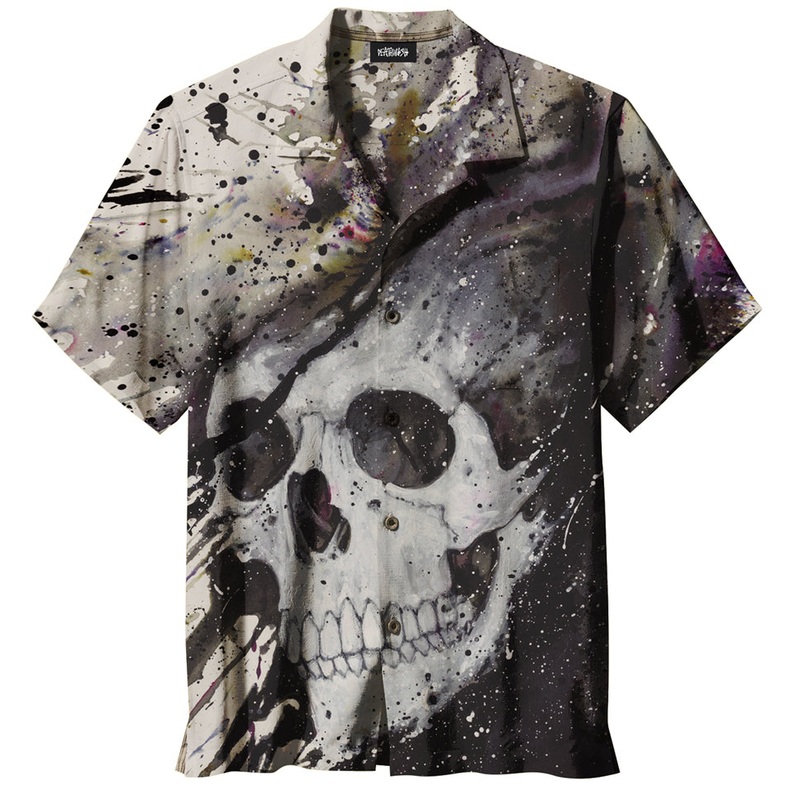 Deathwish Read My Bones Button-Up Shirt Multicolor Medium