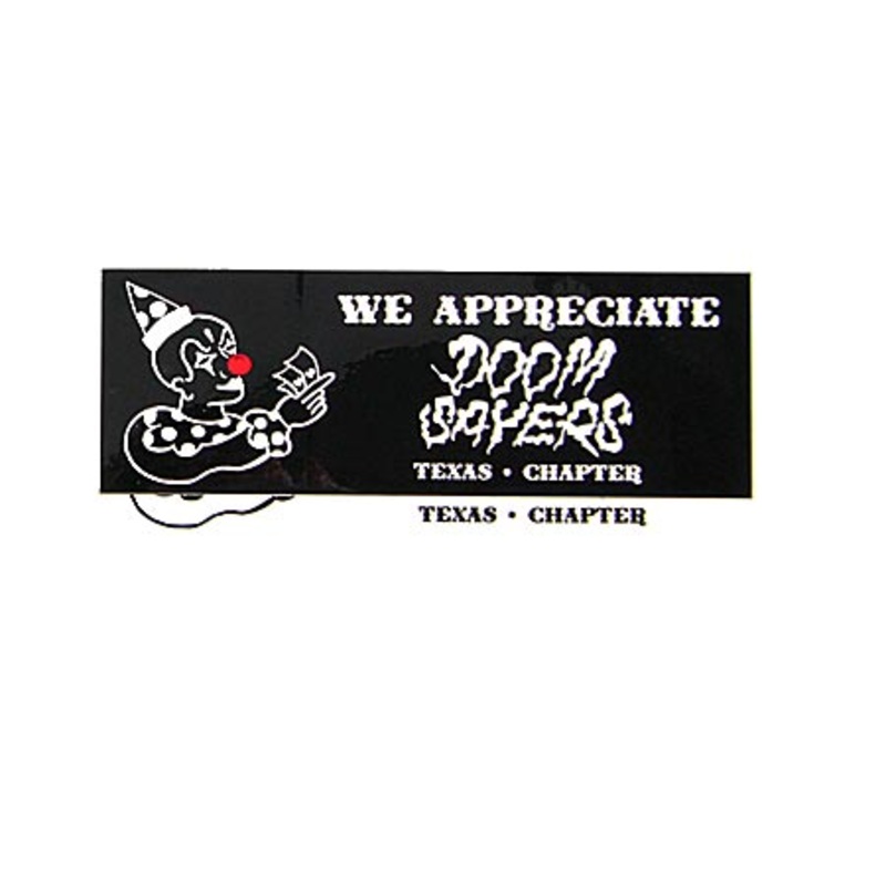 Doom Sayers We Appreciate 2 Pack of Stickers TX N/A