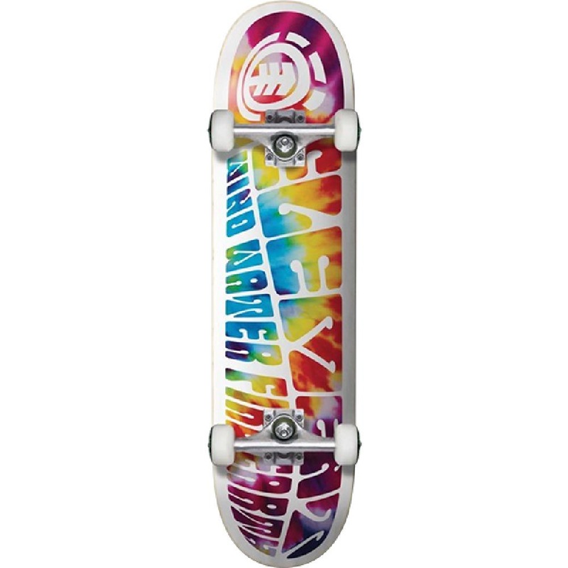 Element Trip Out White/Tie Dye 7.75″ Complete Skateboard Complete