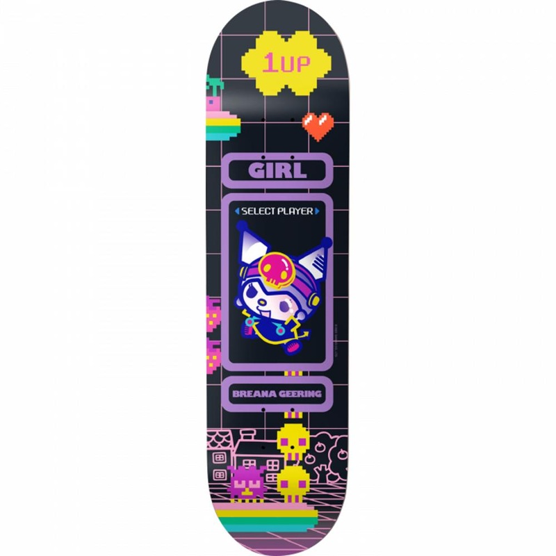 Girl Geering Sanrio Kawaii Arcade 7.25″ Skateboard Deck Deck