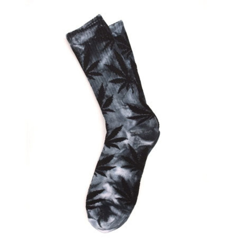 HUF Plantlife Crew Socks Black/ Tie Dye One size fits all