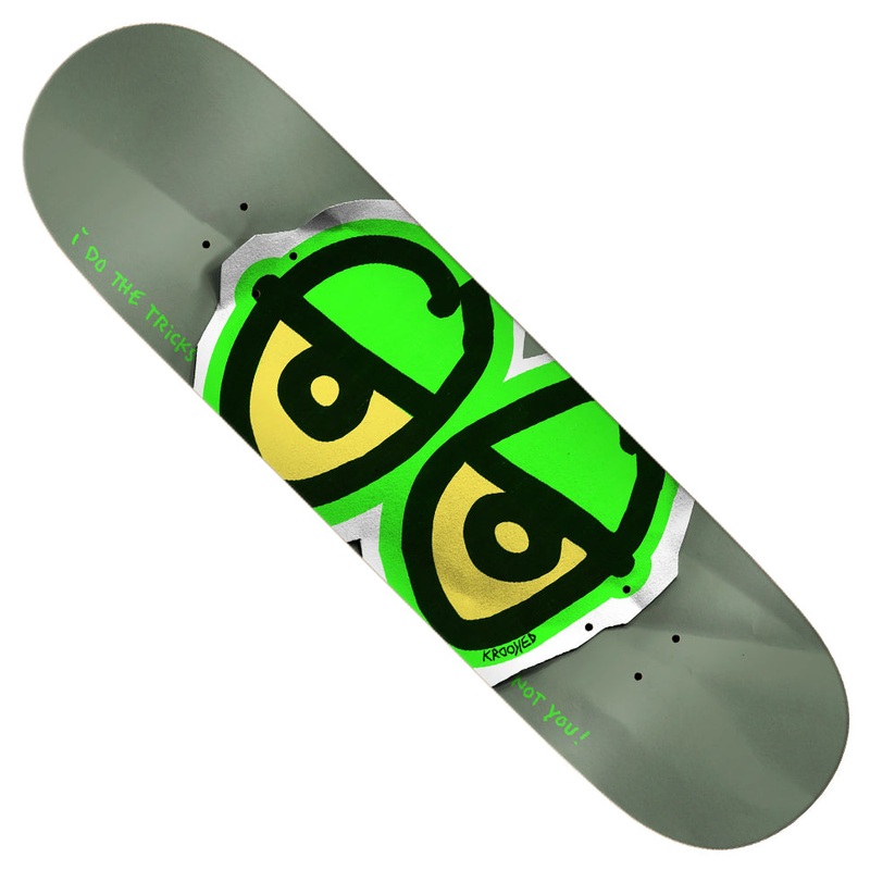 Krooked DBX Eyes Deck Light Green 8.25 x 32 WB:14.25