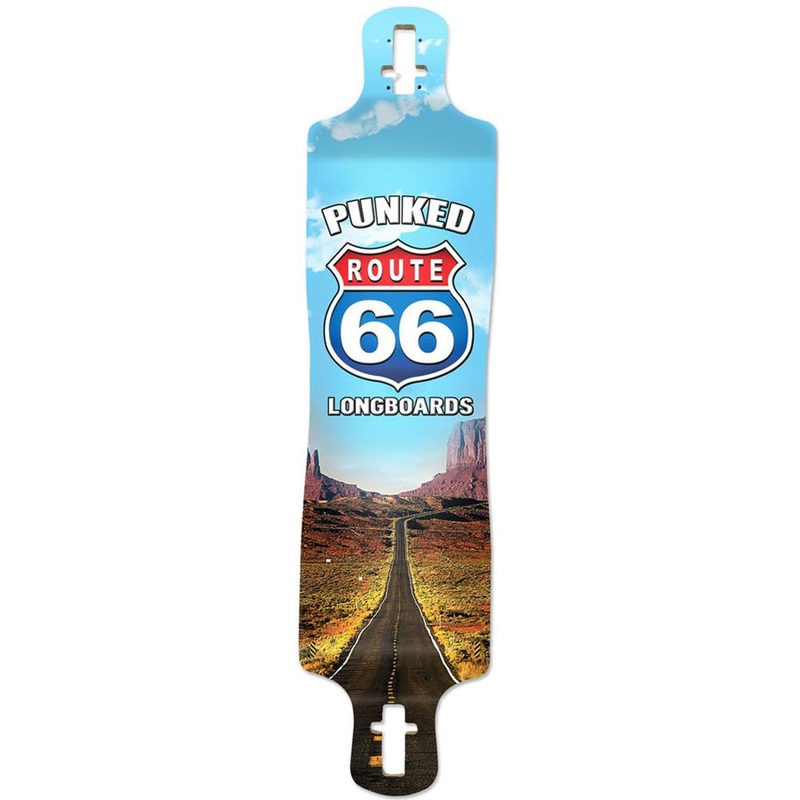 Punked Lowrider Longboard Deck – Route 66 Series – The Run Deck