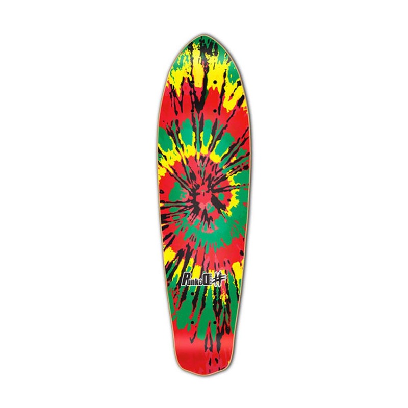 Punked Micro Cruiser  Deck – Tiedye Rasta Deck