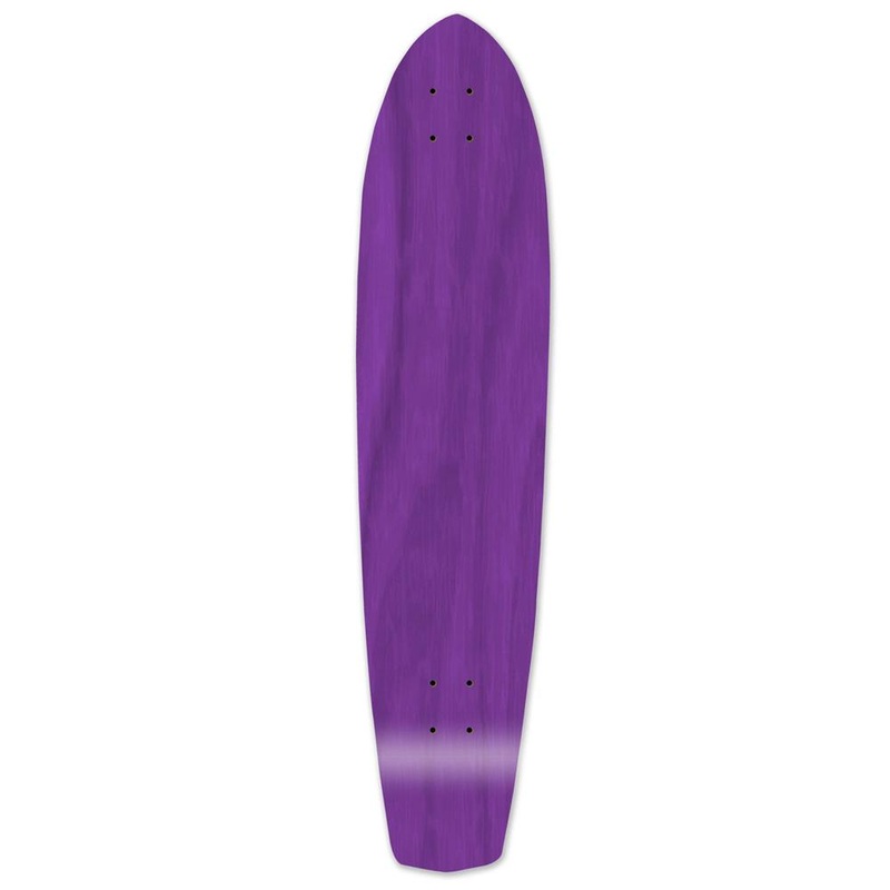Punked Slimkick Blank Longboard Deck – Stained Purple Deck