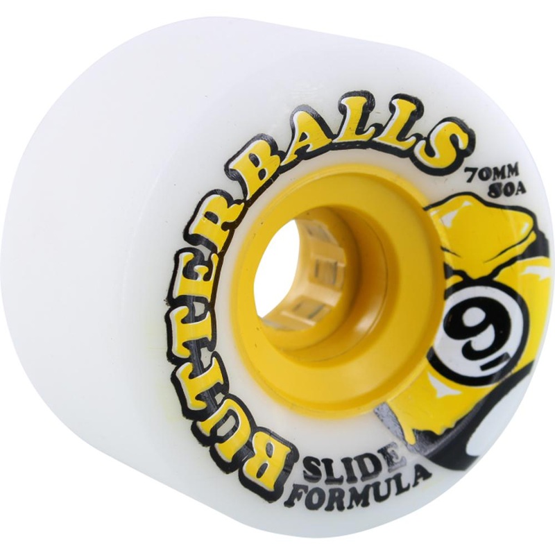 Sector 9 Nineballs Slide Butterballs 70mm 80A White Skateboard Wheels