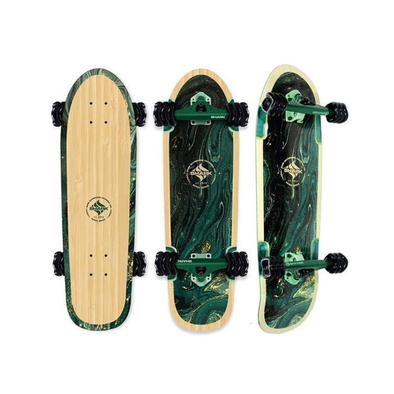 Shark Wheel Bamboo Swirl 31″ Cruiser Skateboard Complete