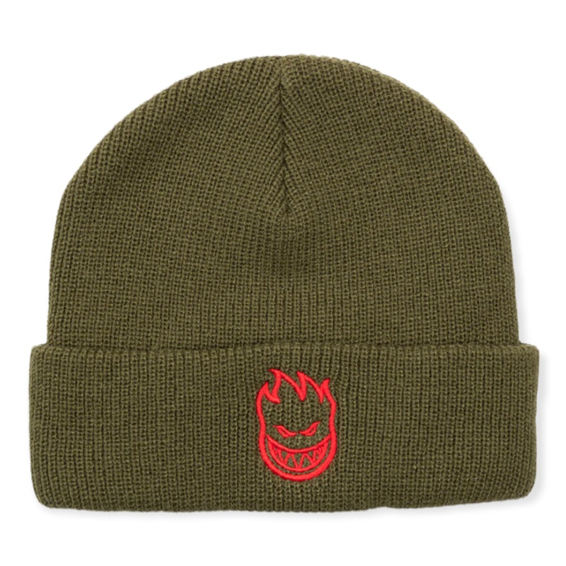 Spitfire Beanie Big Head Cuff Olive Red OS