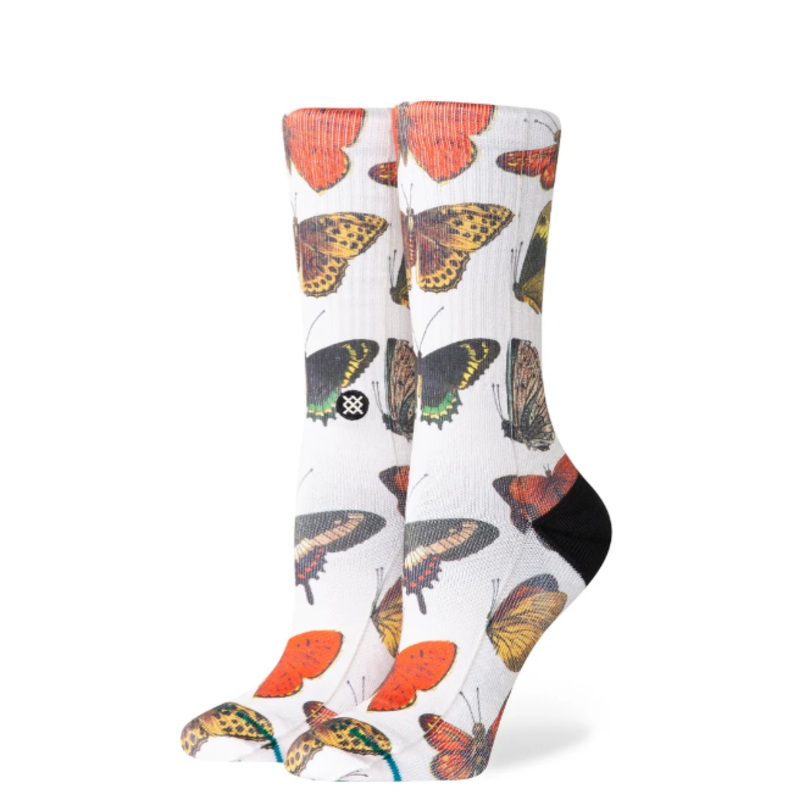 Stance Flutterby Crew Socks Medium White