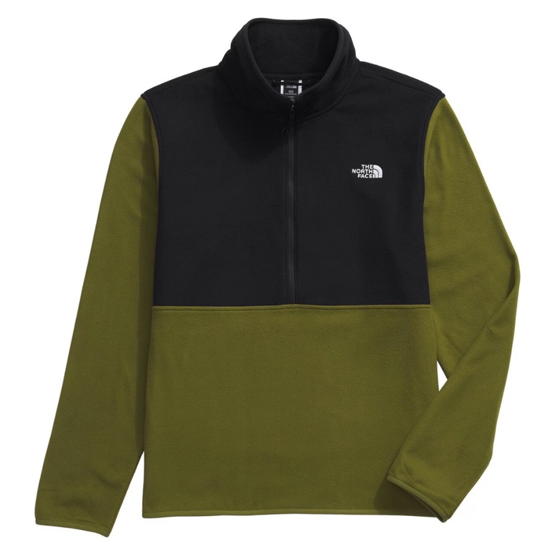 The North Face Glacier Fleece 1/2 Zip Forest Olive/TNF Black MD