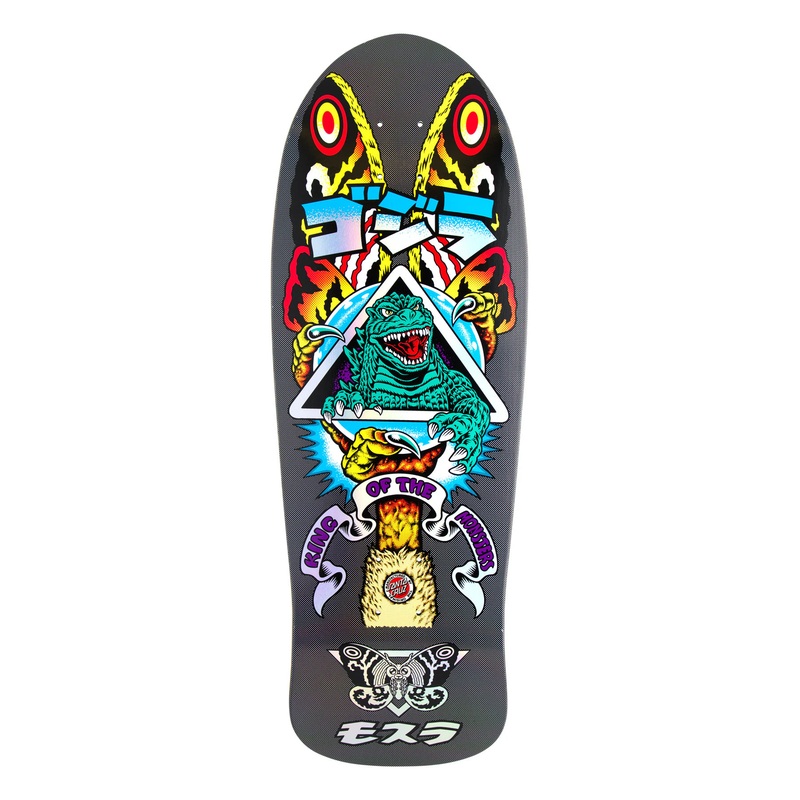 10.538in Godzilla Mothra Natas Santa Cruz Skateboard Deck