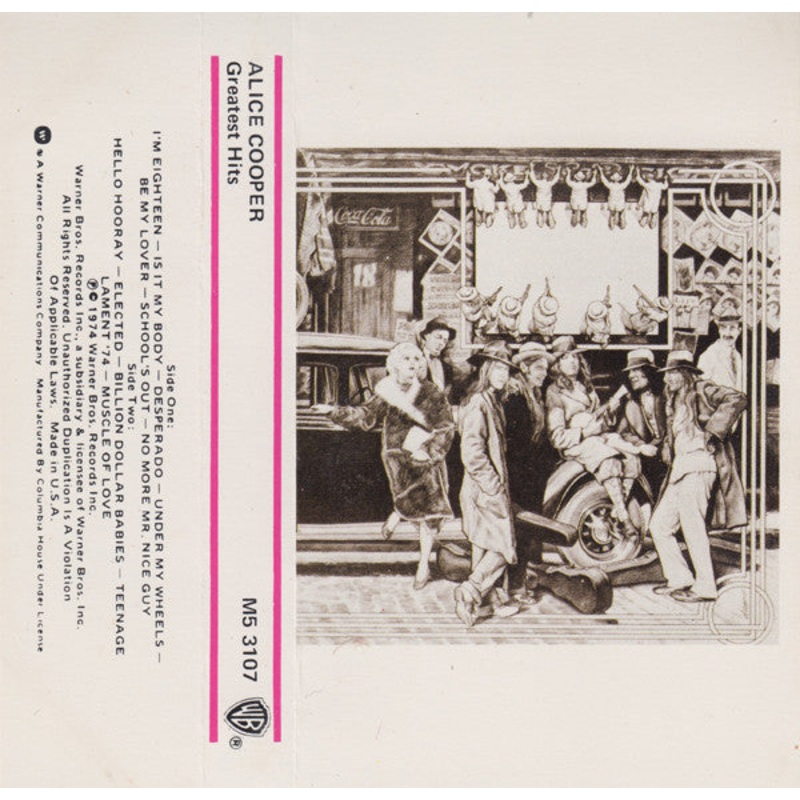 Alice Cooper – Greatest Hits Cassette *USED 1974 RELEASE*