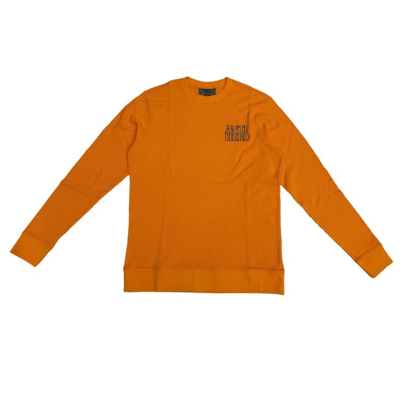 Anti Hero Men’s Lil Blackhero Outline Crewneck Longsleeve – Orange Medium Orange