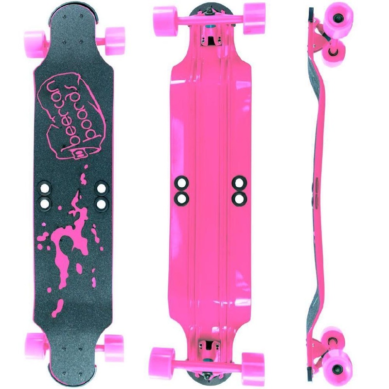 Beercan Pink 38″ Root Beer Drop Down Longboard Complete