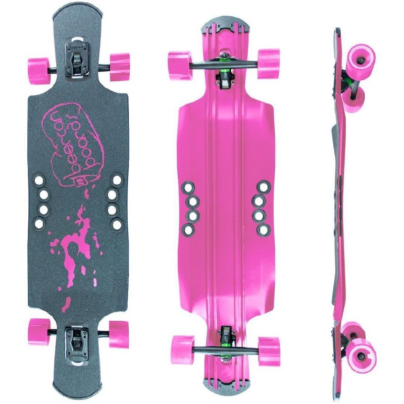 Beercan Pink 40″ Kegger Drop Through Longboard Complete