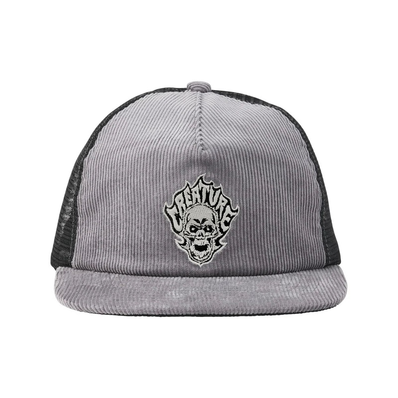Creature Trucker Hat Bonehead Flame Grey OS