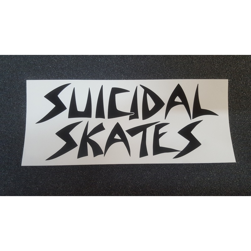 Dogtown SUICIDAL SKATES Classic STICKER 6.5″ – WHITE