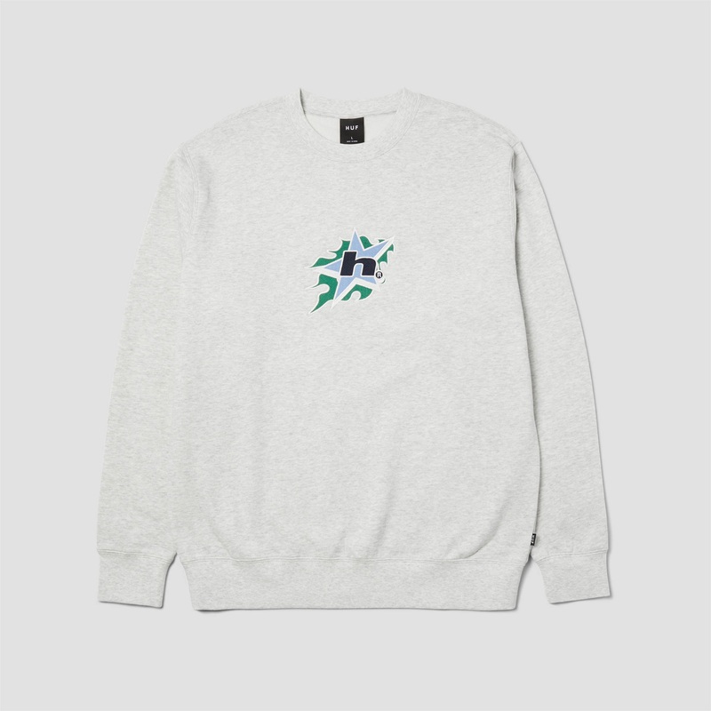 Huf H Bit Crew Ash Small