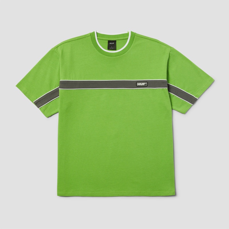 Huf Interstate Shortsleeve Knit Boxy Top Green Apple Small