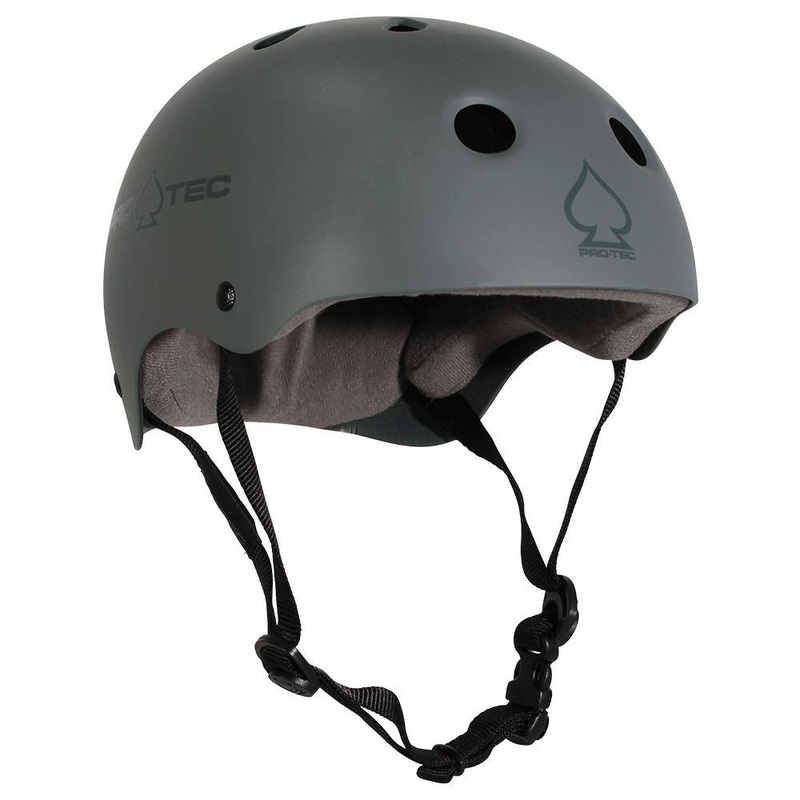 Pro-Tec Classic Matte Gray Longboard Skateboard Helmet XS
