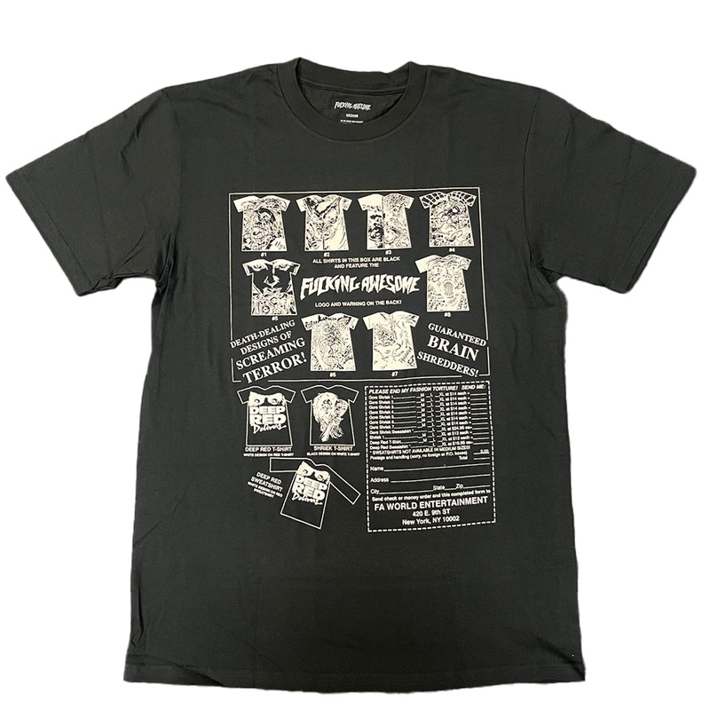 Fucking Awesome Gore Shriek T Shirt Black Medium