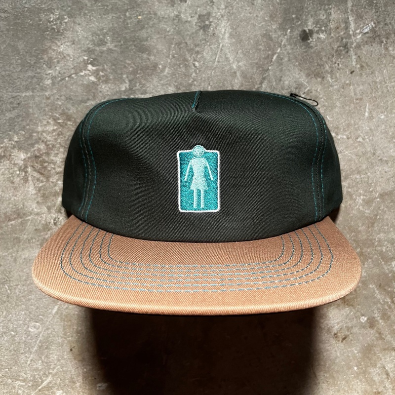 Girl Skateboards – Lovers OG 5 Panel Snapback Hat – Forest Green