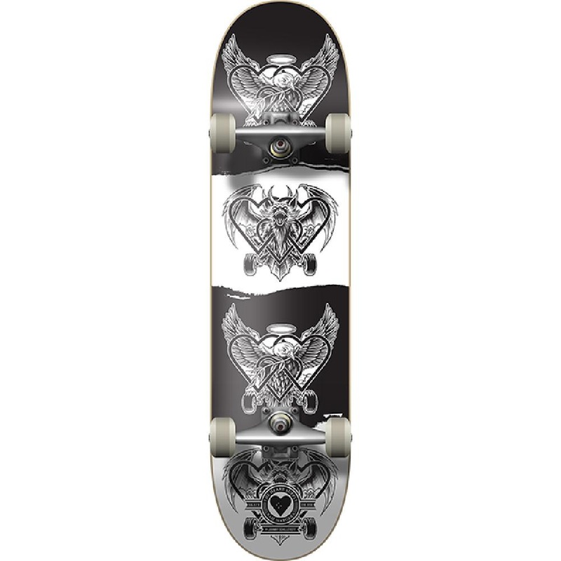 Heart Supply Bam Dark Light Black/White 8.0″ Skateboard Complete
