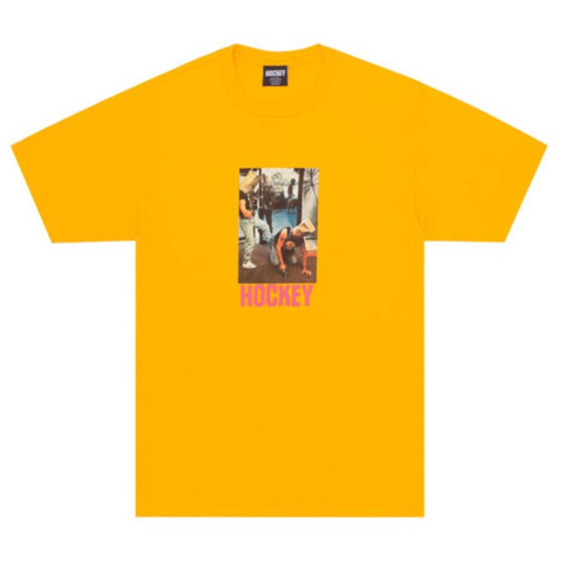 Hockey Baghead 2 T Shirt Gold Extra Large