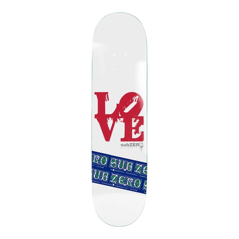 SUB ZERO LOVE PARK SKATEBOARD DECK 8.5 8.5