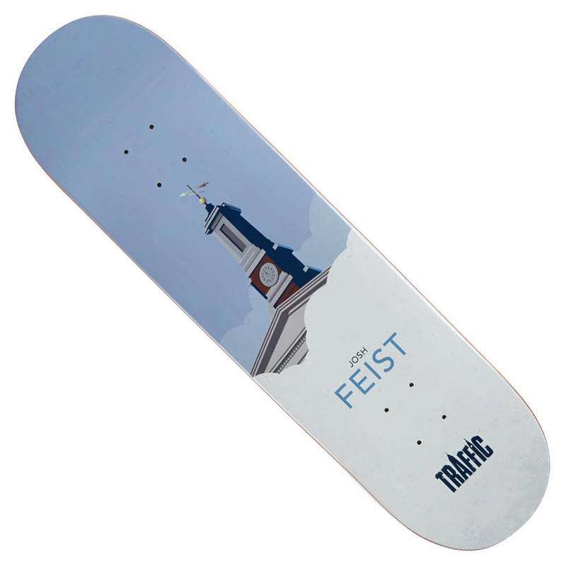 Traffic Skateboards Josh Feist Cloud City Deck Blue 8.25 x 31.8 WB:14.25