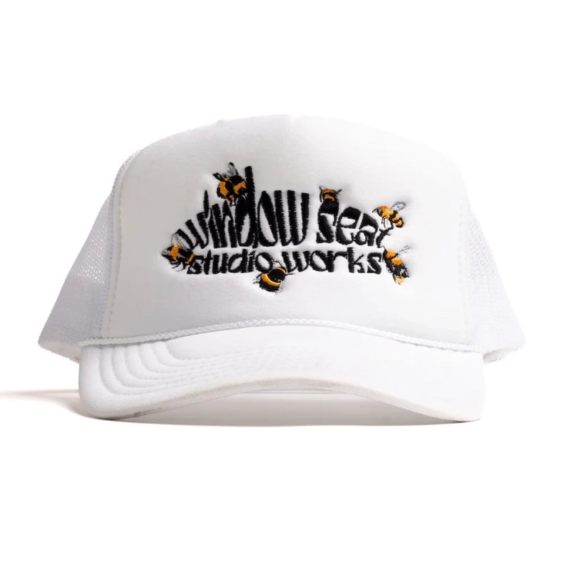 Window Seat Studio Works Swarm Trucker Hat White