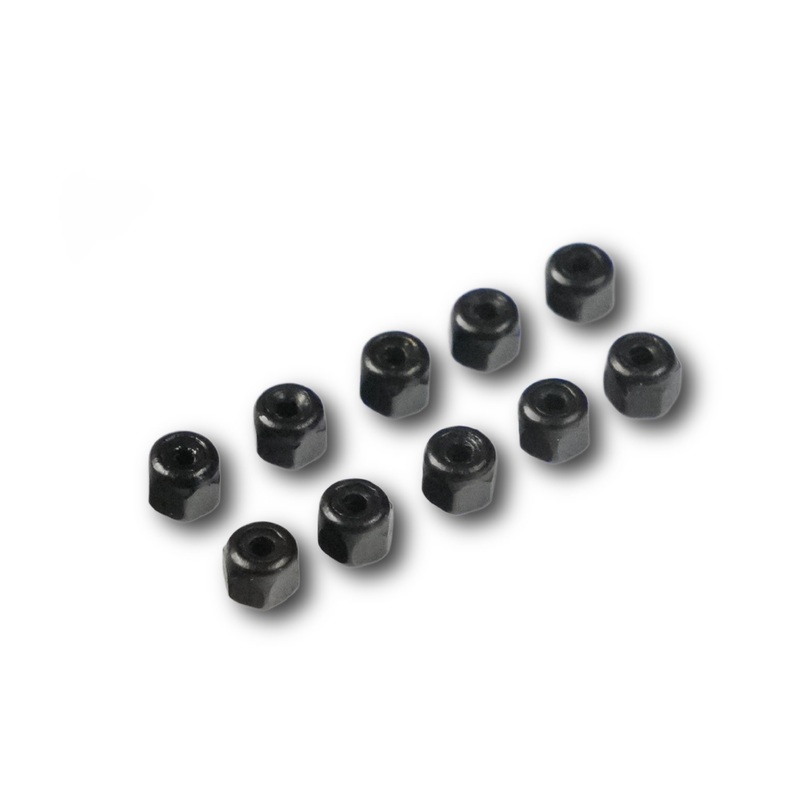 Basic Fingerboard Locknuts 8 Pack Black