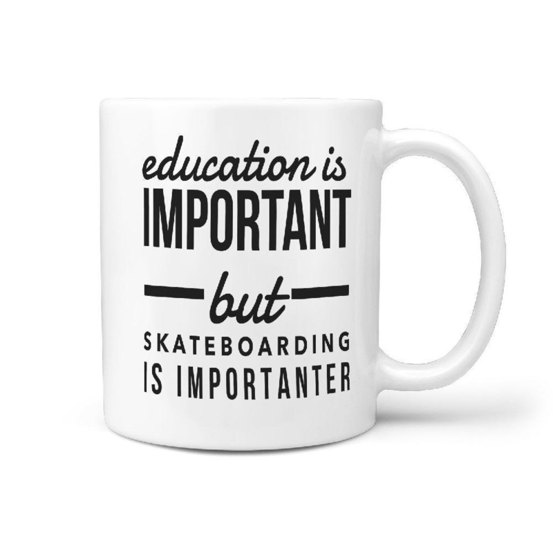 Education is important but skateboarding importanter | Funny Mug