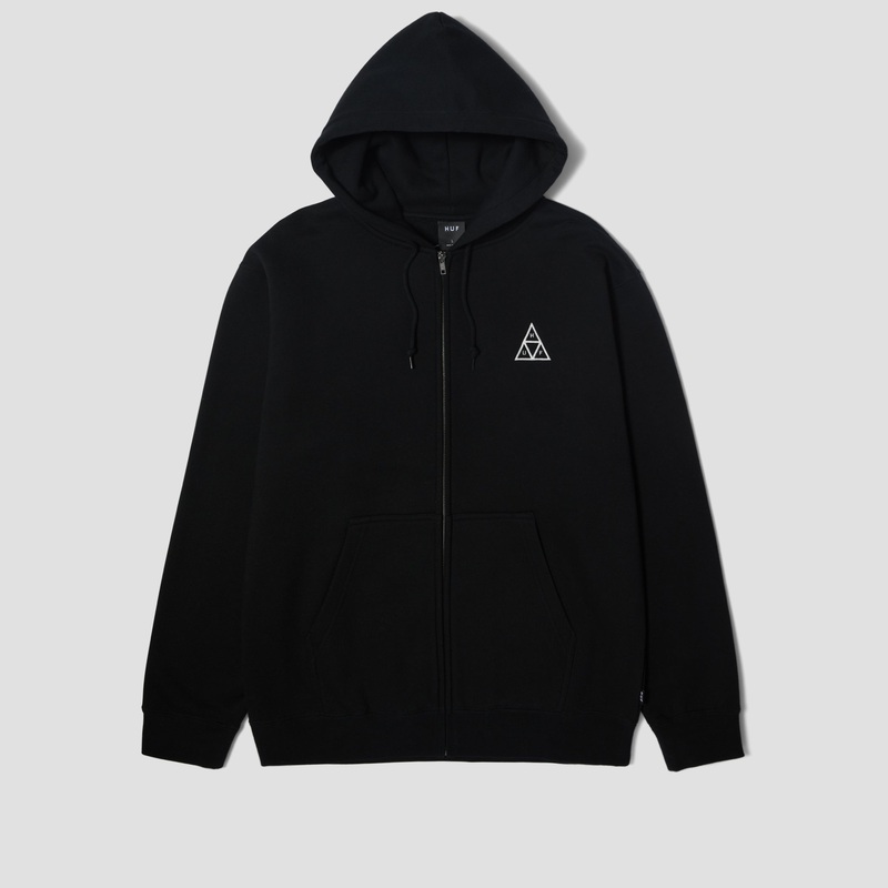 HUF Set TT Full Zip Hood Black Small