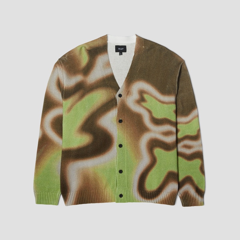 HUF Space Dust Cardigan Mud Small