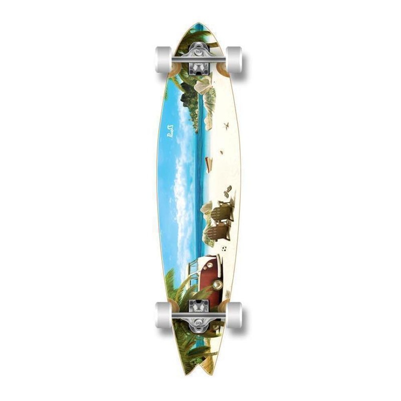 Punked Fishtail 40″ Longboard – Getaway – Complete Complete