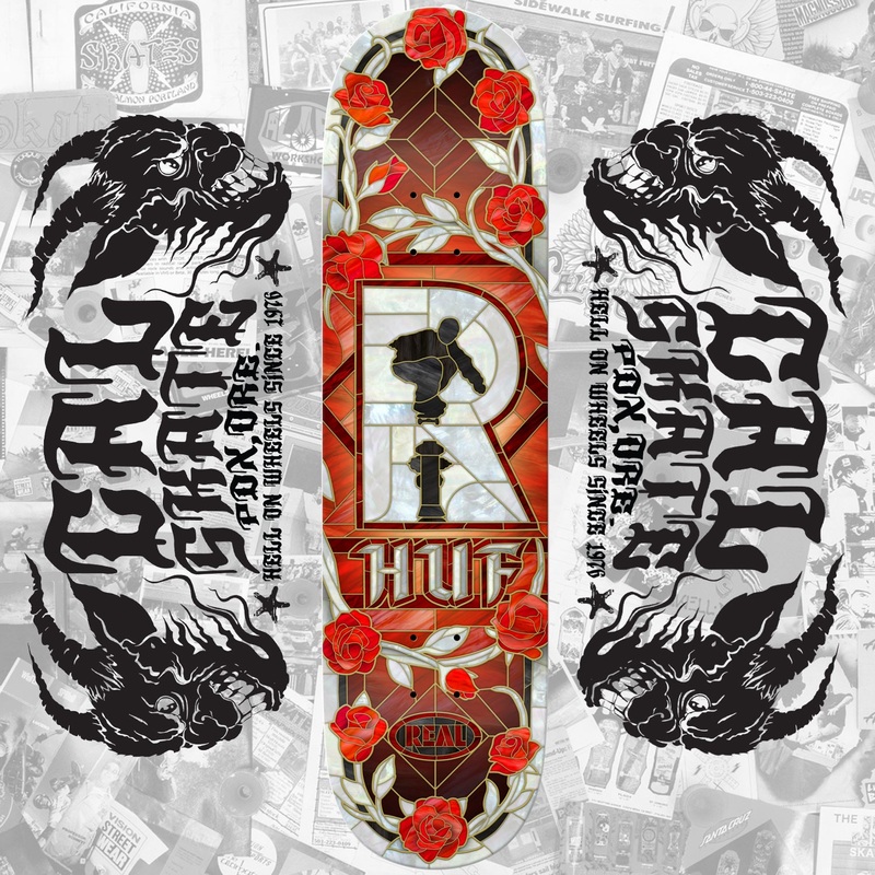 Real Skateboards “Keith Hufnagel -Cathedral” Assorted Sized Deck PRE-Order 8.38″