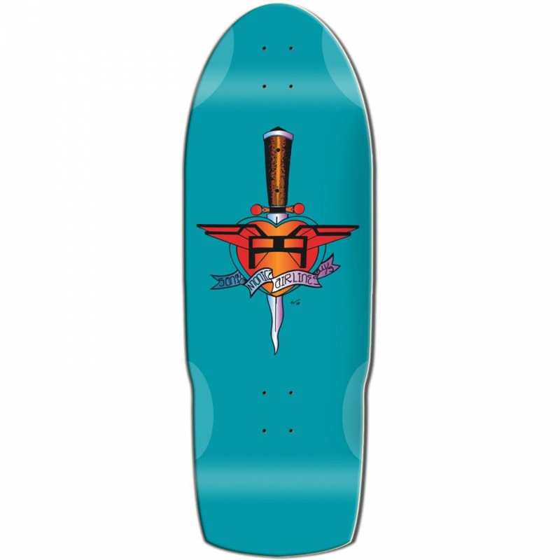 Santa Monica Airlines Heart Attack 10.5″ Teal Skateboard Deck