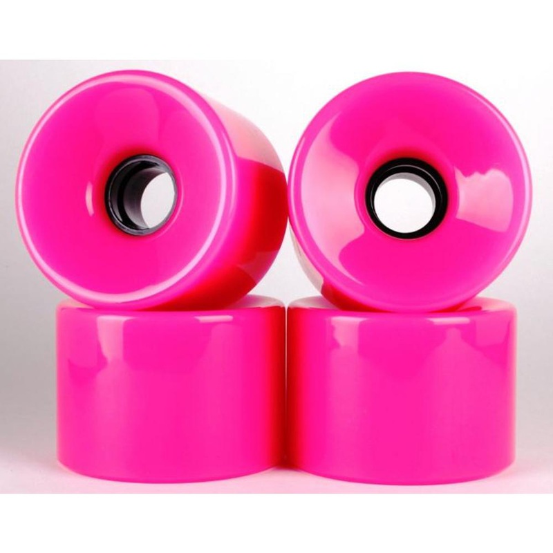 Solid Pink Cruiser Longboard Wheels 76mm 78a