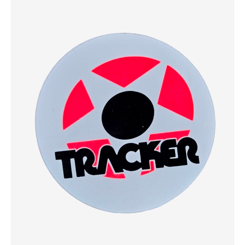 Vintage Tracker Star Sticker HOT PINK BLACK 2.5″