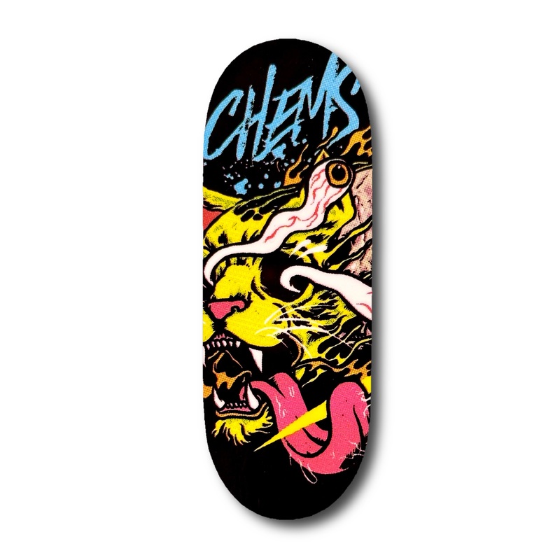 Chems Yellow Melted Fingerboard Deck 29mm Mid-Pro Popsicle