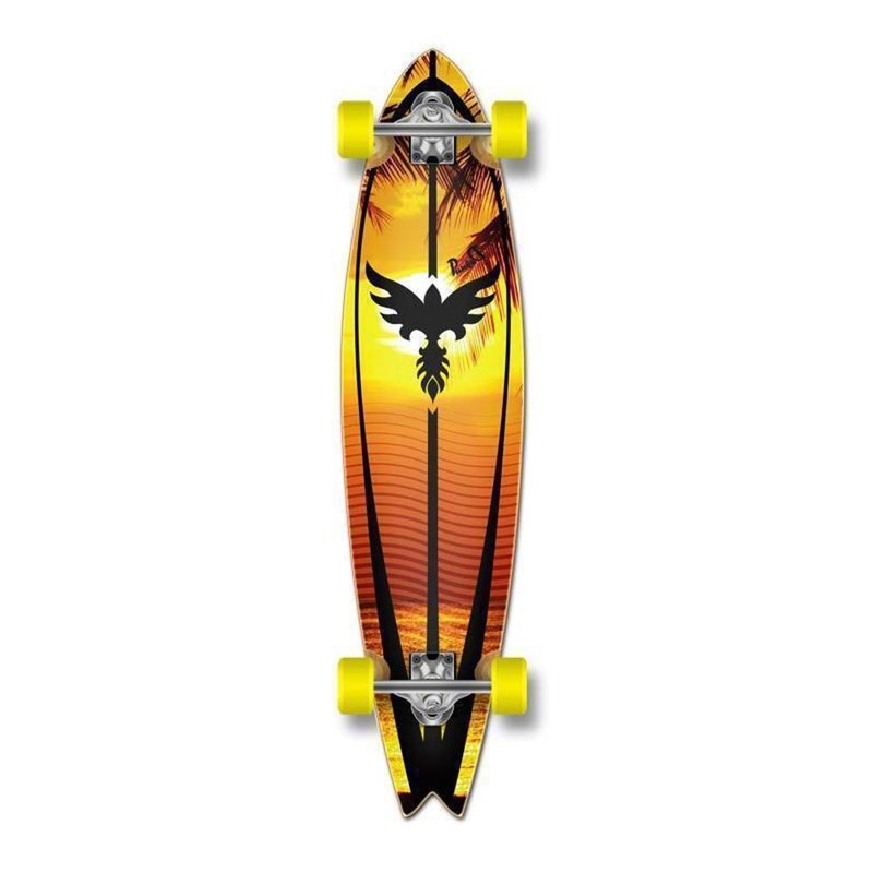 Fishtail Longboard 40 inch Sunset from Punked – Complete Complete