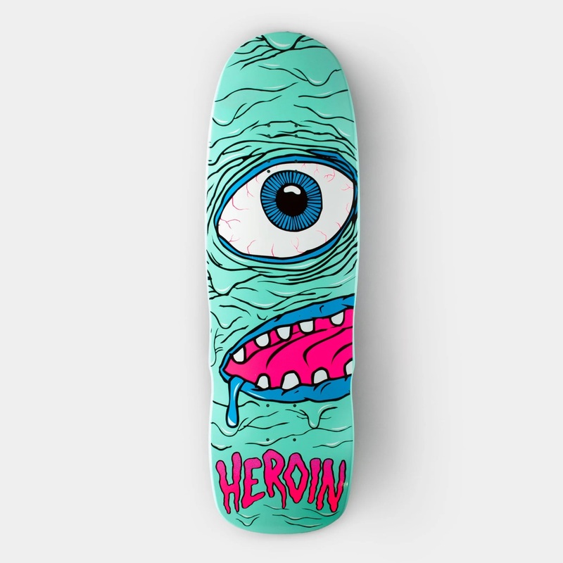 Heroin 9.25″ Mid Mutant Deck – Teal/Pink 9.25″
