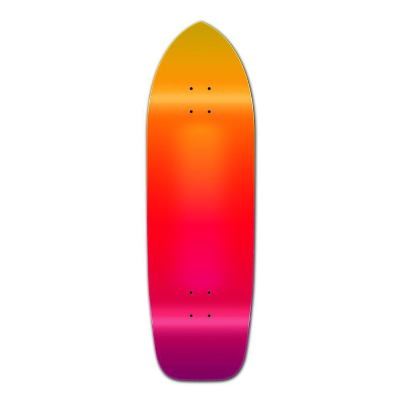Punked Old School Longboard Deck – Gradient Pink Deck
